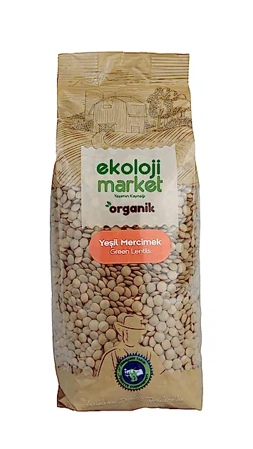 Organik Glutensiz Yeşil Mercimek 750 gr