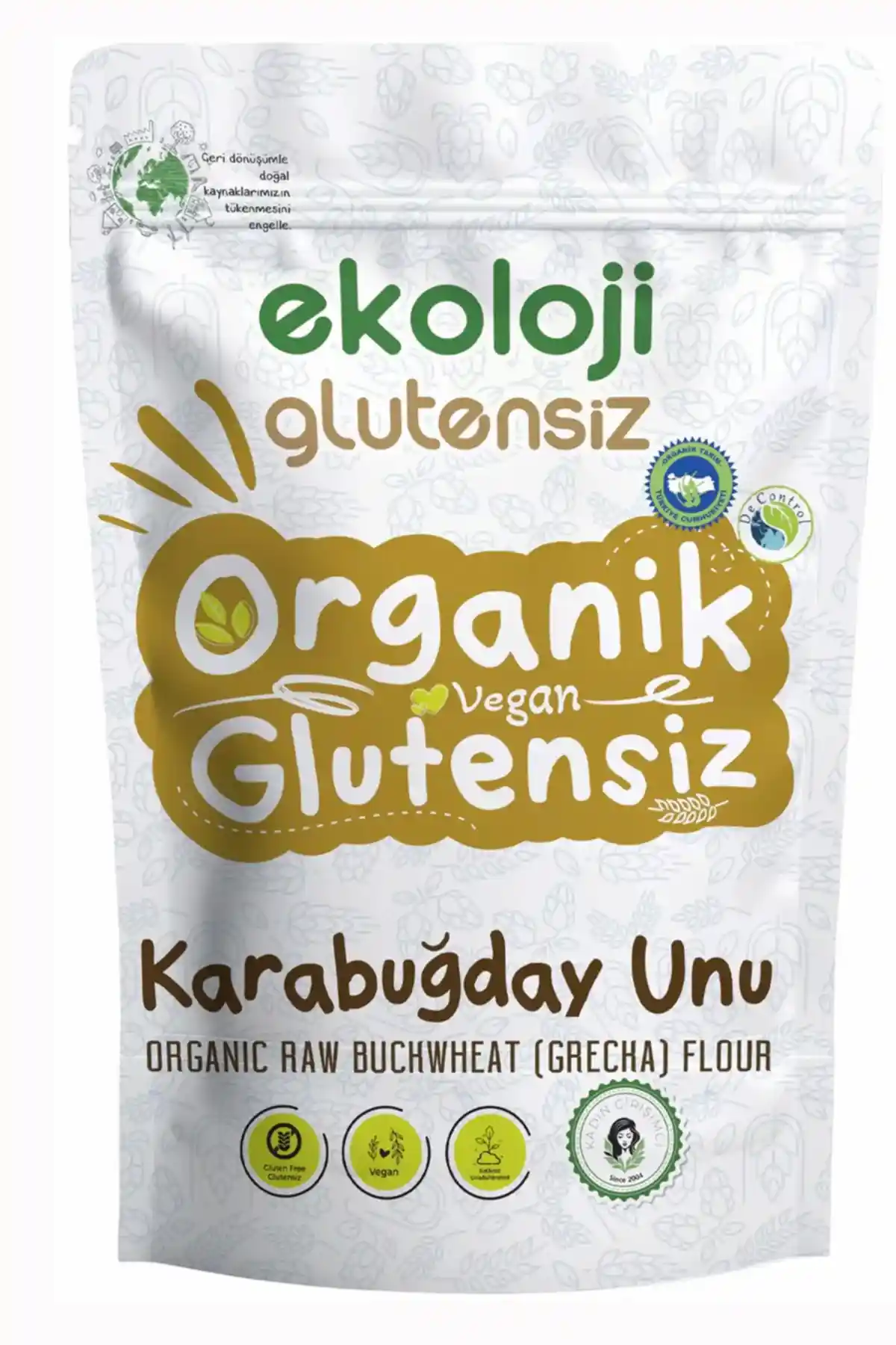 Organik Glutensiz Çiğ Karabuğday Unu 500 Gr