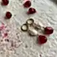 Amorf İncili Nar Tanesi Küpe
