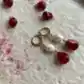 Amorf İncili Nar Tanesi Küpe