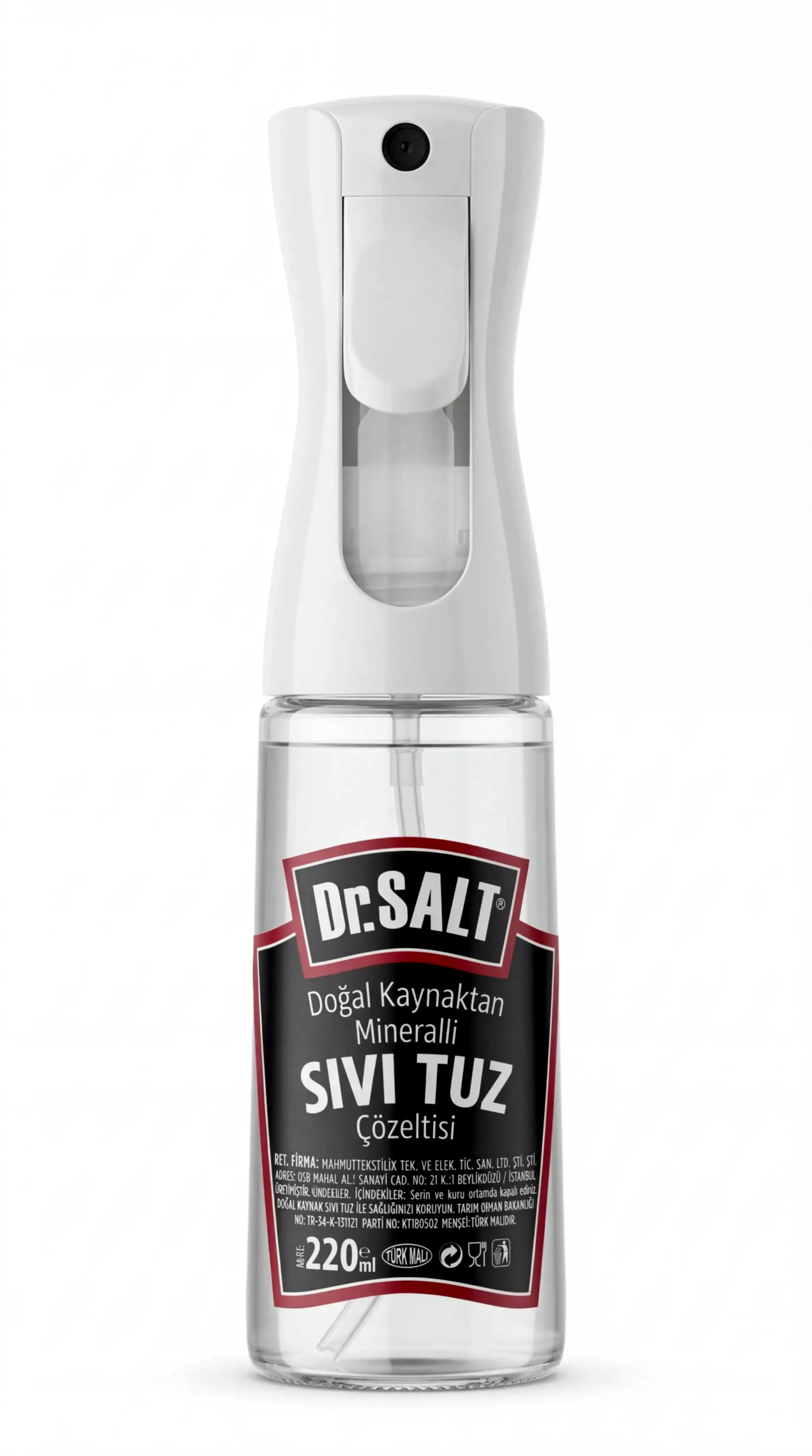 Yeni Ürün - 84 Mineralli Sıvı Tuz Çözeltisi Sprey Cam Şişe 220 Ml.