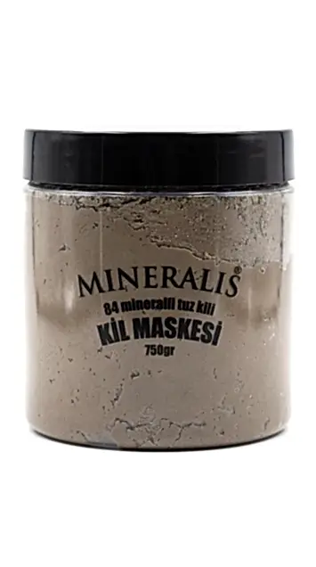 Yeni Ürün - Mineralis Doğal Tuz Killi Yeşil Kil Maskesi 750 Gr. - Dr.SALT Sıvı Tuz İlaveli Gözenek Sıkılaştırıcı ve Siyah Nokta Karşıtı Kil Maskesi