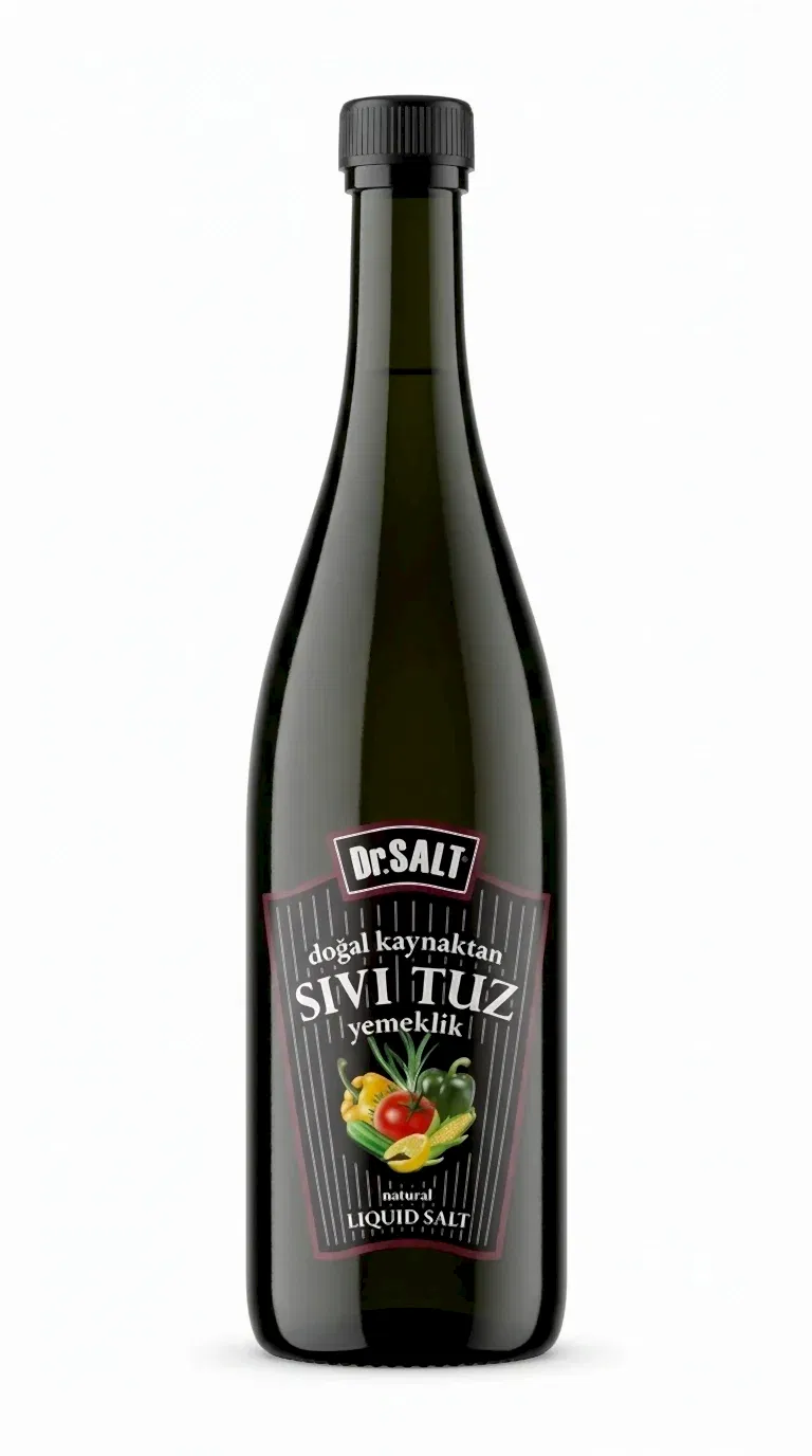 84 Mineralli Doğal Sıvı Tuz Çözeltisi Yemeklik Cam Şişe - 940 Gr. 750 Ml.