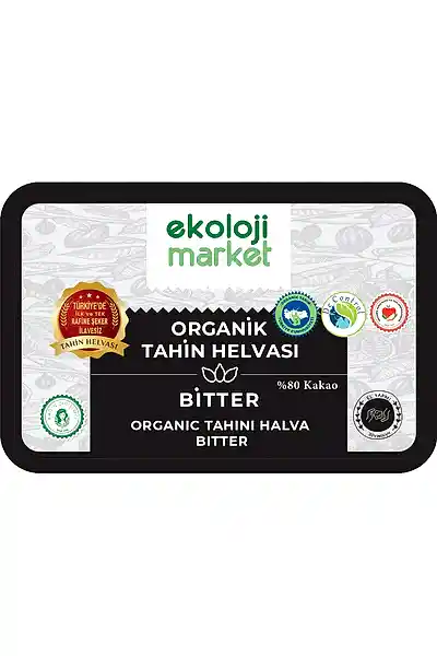 Organik Glutensiz Şekersiz Tahin Helvası Bitter 200 gr