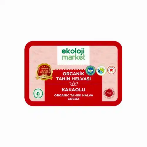 Organik Glutensiz Şekersiz Tahin Helvası Kakaolu 200 gr
