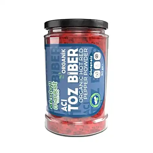 Organik Glutensiz Kavanoz Toz Biber- Acı 80 gr