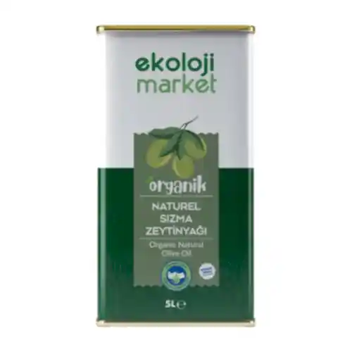Organik Soğuk Sıkım Zeytinyağı Teneke 5 Lt