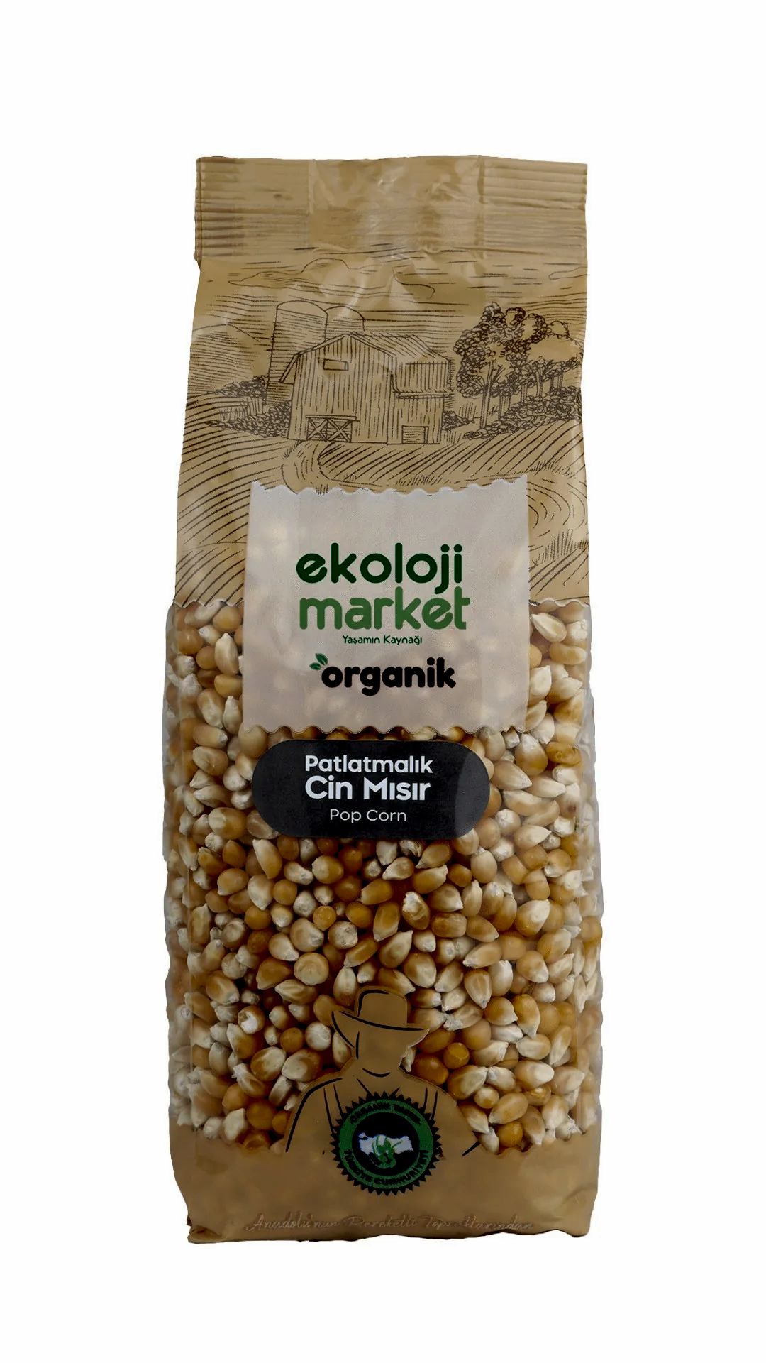 Organik Glutensiz Patlatmalık Cin Mısır 750 gr