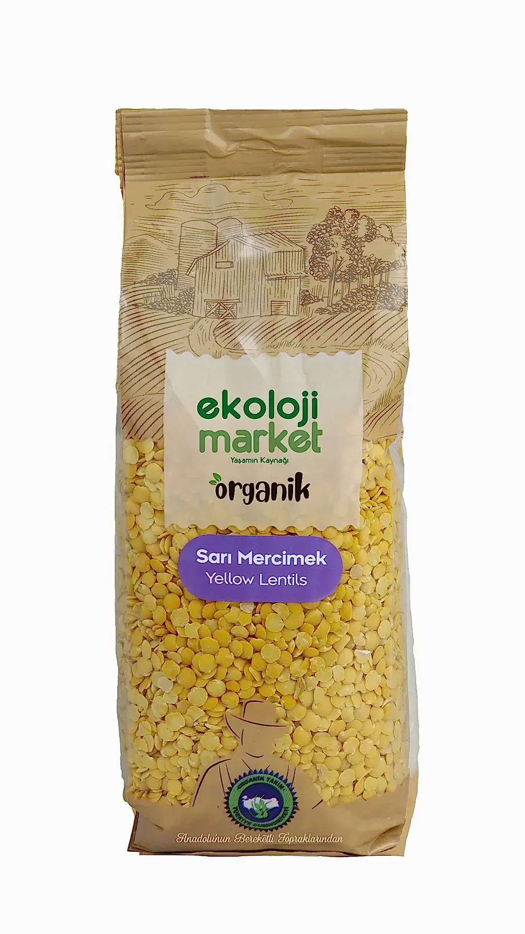 Organik Glutensiz Sarı Mercimek 750 gr