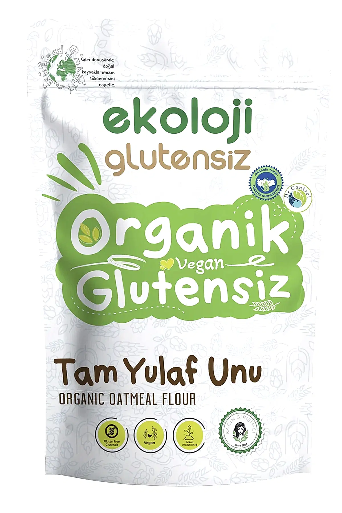 Organik Glutensiz Tam Yulaf Unu 500 Gr