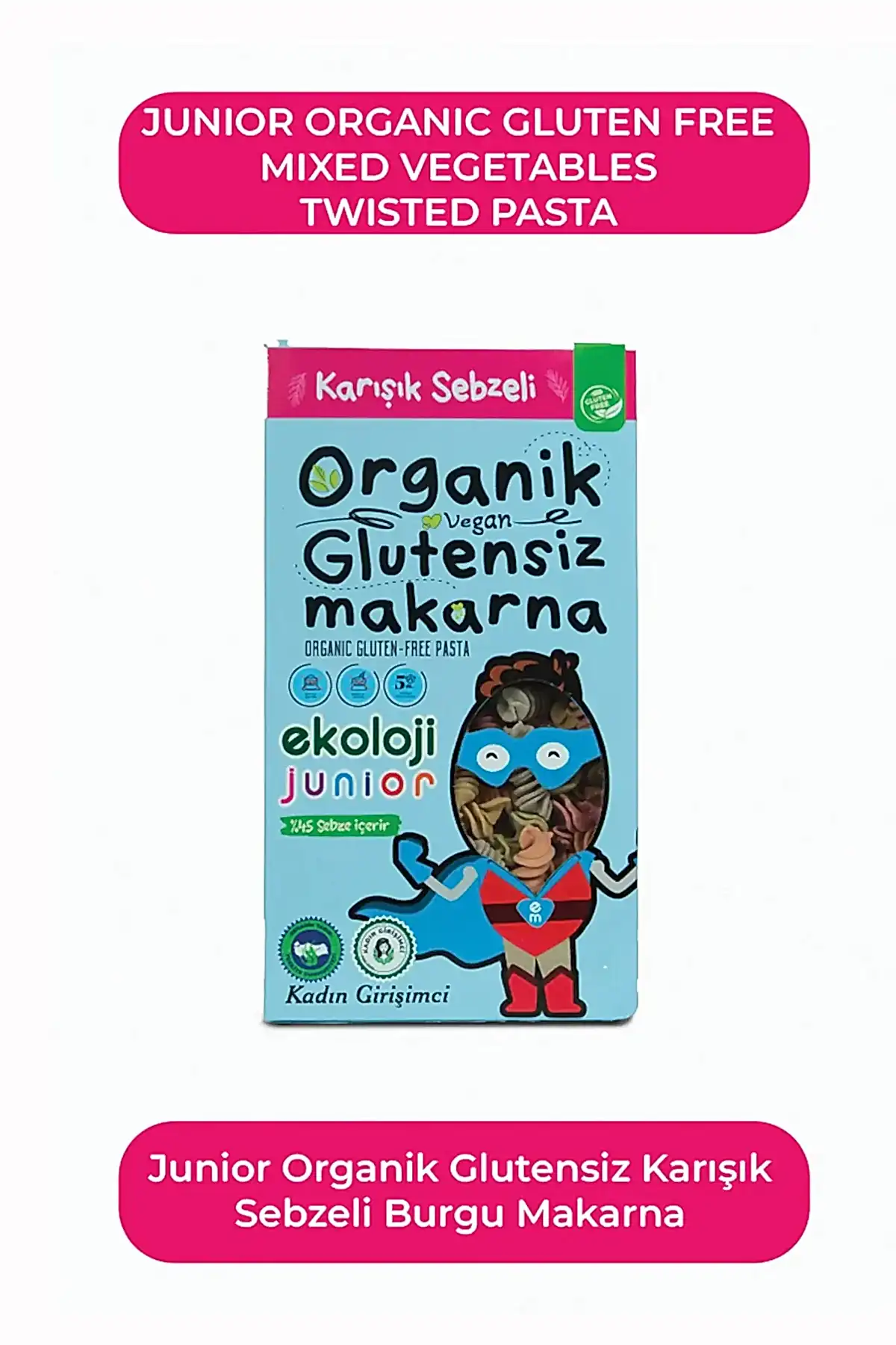 Organik Glutensiz Makarna Sebzeli Burgu 200 Gr