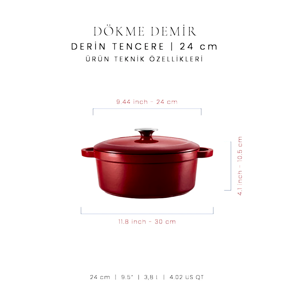 Voeux 24 cm Derin Tencere