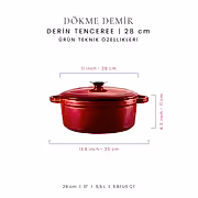 Voeux 28 cm Derin Tencere