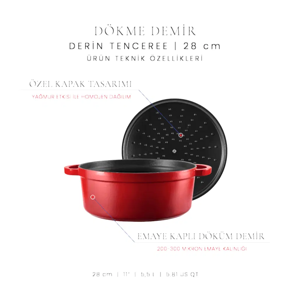 Voeux 28 cm Derin Tencere