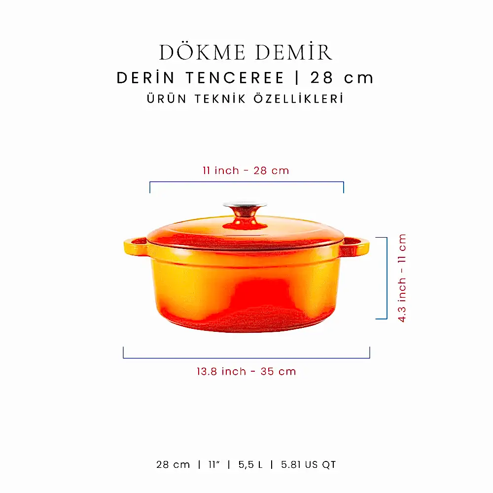Voeux 28 cm Derin Tencere