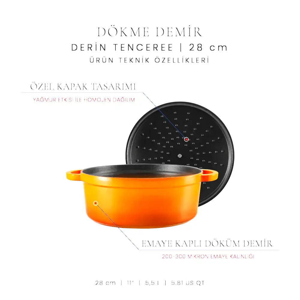 Voeux 28 cm Derin Tencere
