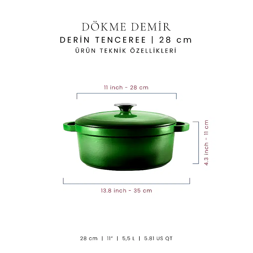 Voeux 28 cm Derin Tencere