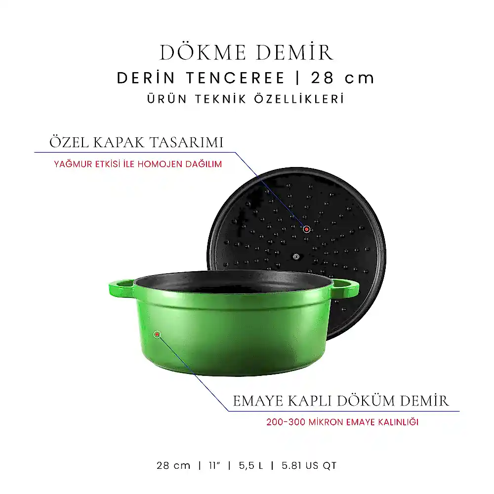 Voeux 28 cm Derin Tencere