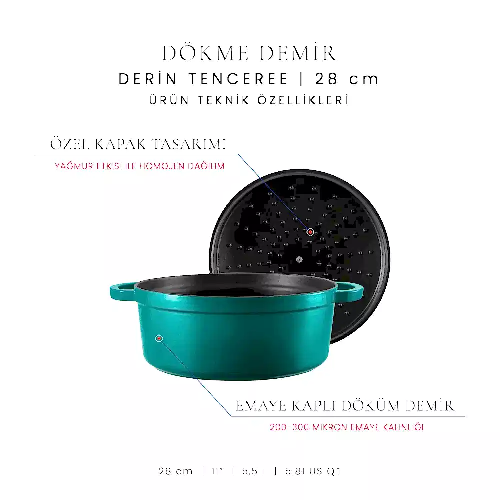 Voeux 28 cm Derin Tencere