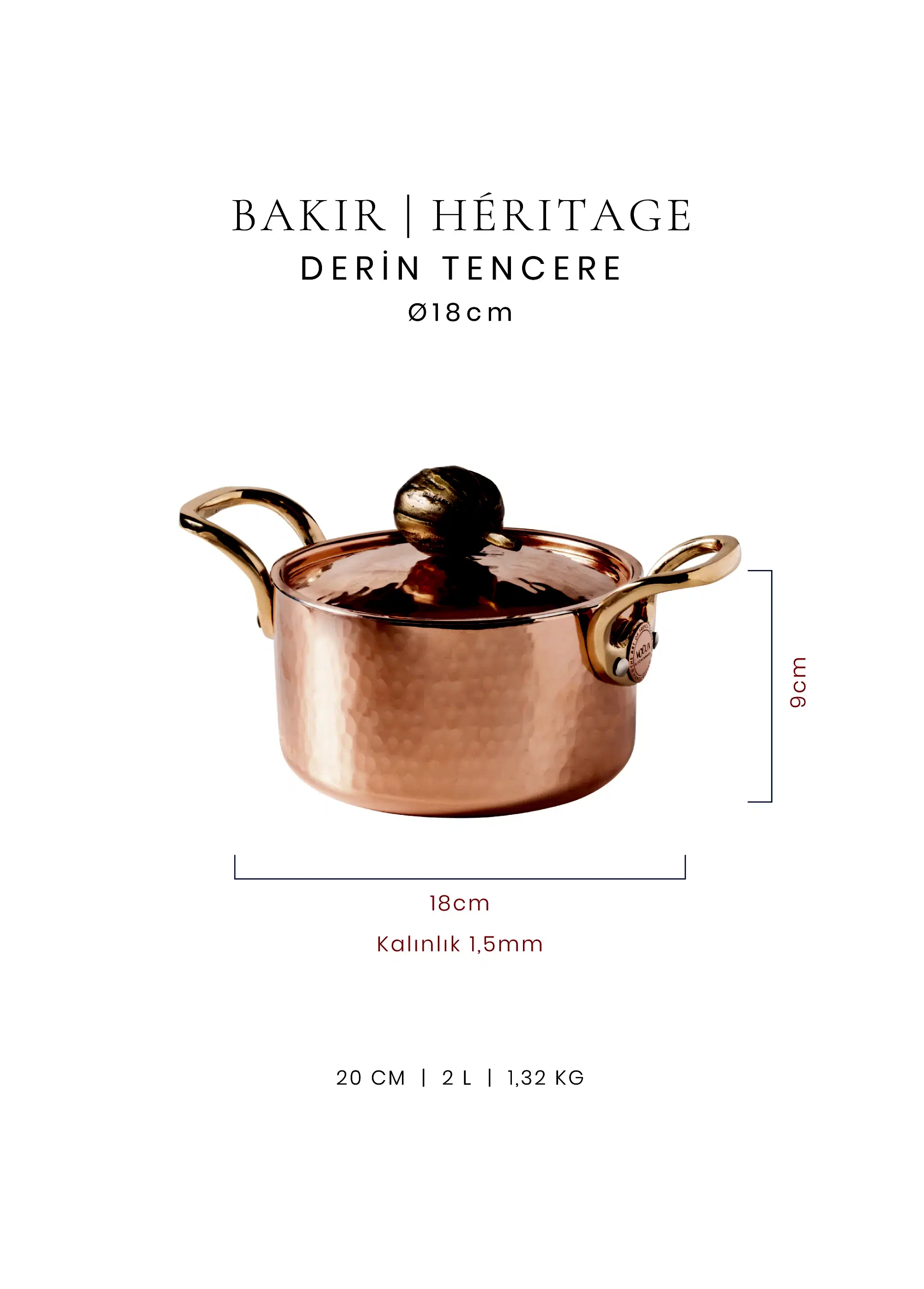 Voeux Derin Tencere - Bakır - Héritage