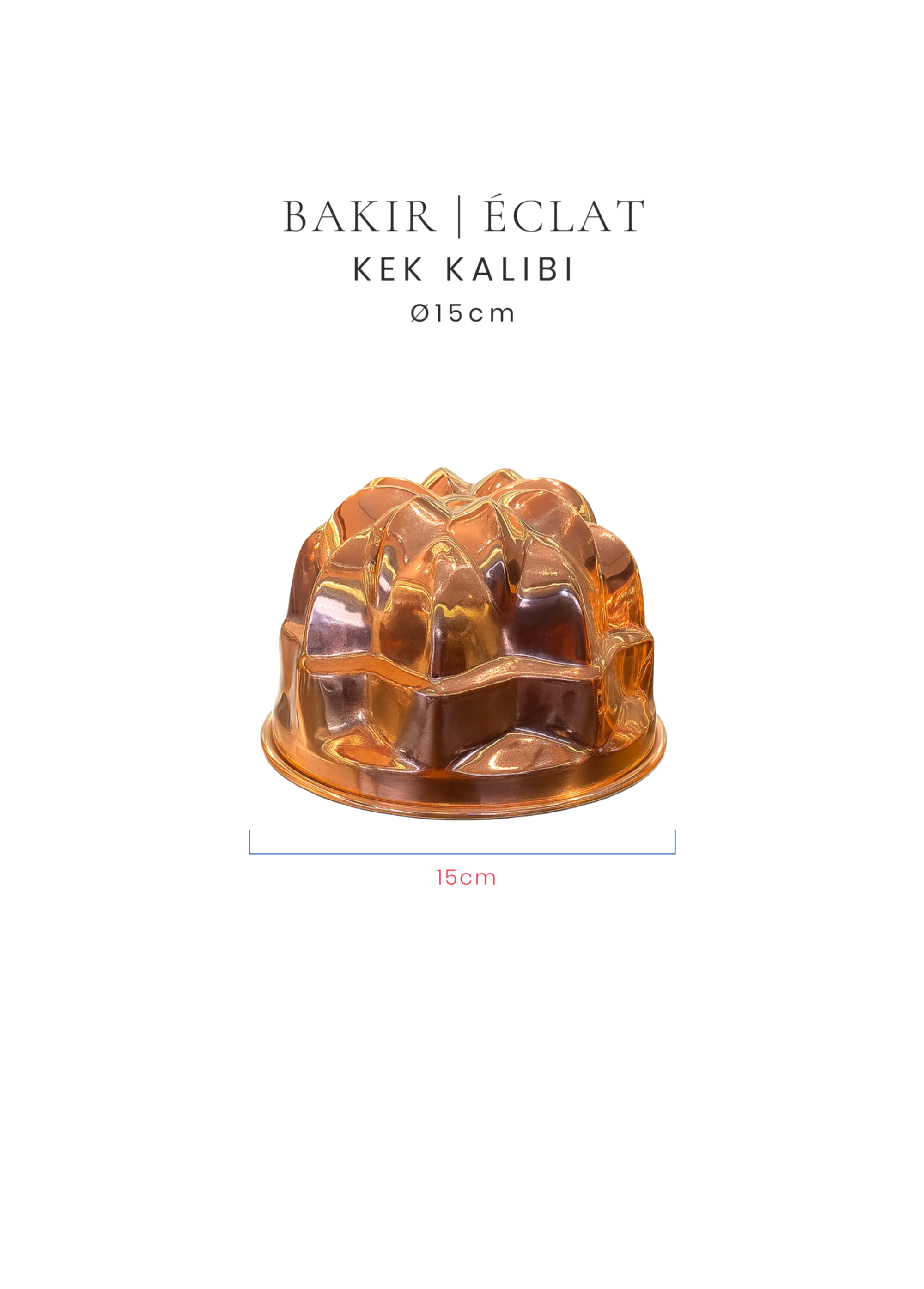 Voeux 15 cm Kek Kalıp - Bakır - Eclat