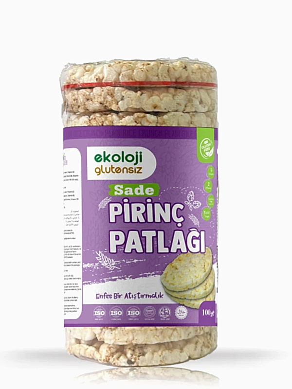 Glutensiz Sade Pirinç Patlağı 100 Gr