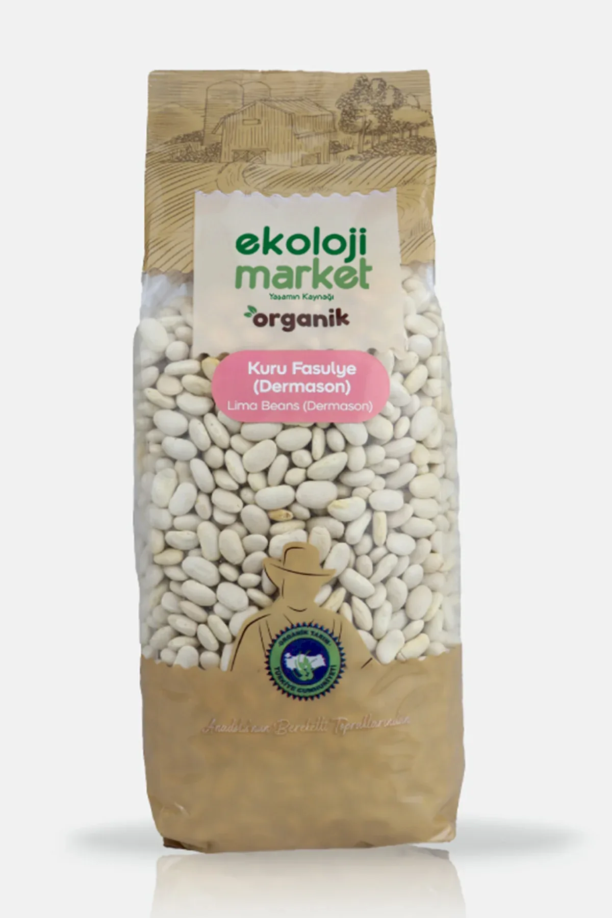 Organik Glutensiz Kuru Fasulye- Dermason 750 gr