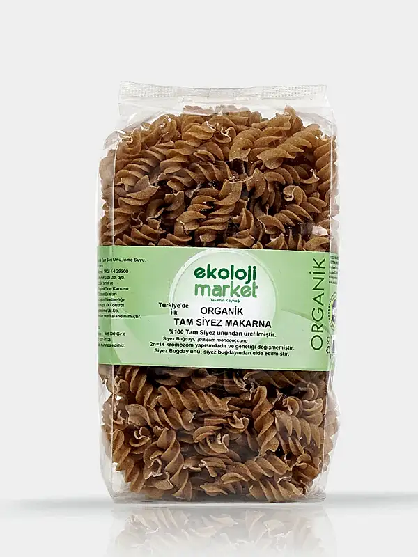 Organik Tam Siyez Burgu Makarna 300 gr