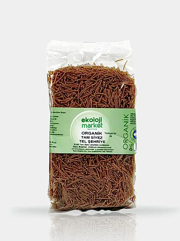 Organik Tam Siyez Tel Şehriye 250 gr