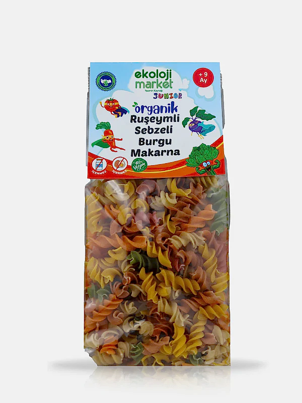 Organik Junior Ruşeymli Sebzeli Burgu Makarna 250 Gr