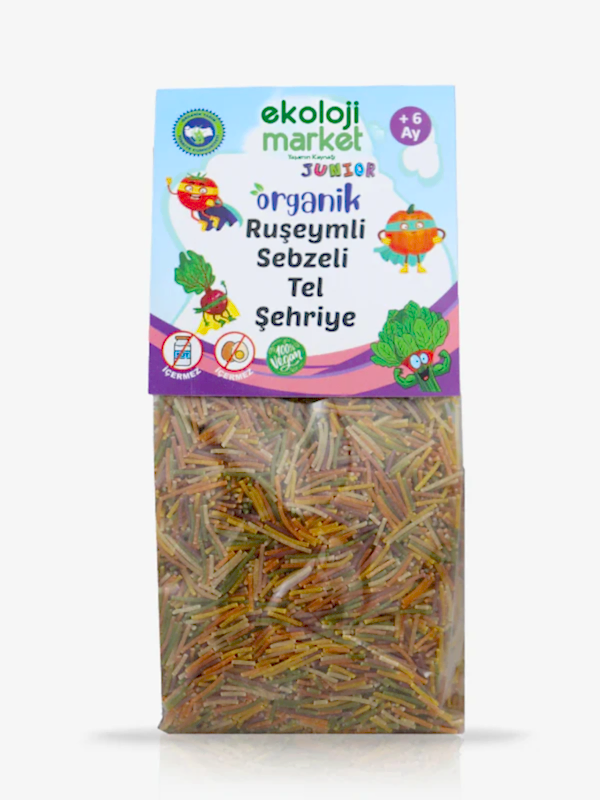 Organik Junior Ruşeymli Sebzeli Tel Şehriye 250 Gr