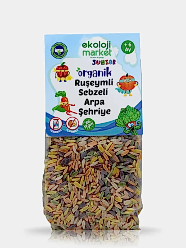 Organik Junior Ruşeymli Sebzeli Arpa Şehriye 250 Gr