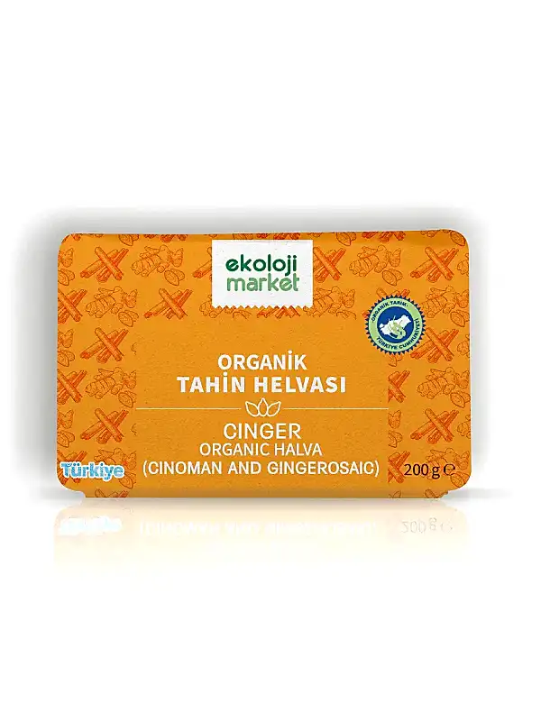 Organik Glutensiz Şekersiz Tahin Helvası Cinger 200 gr
