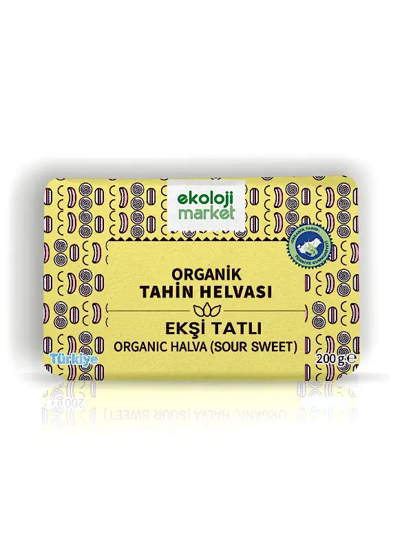 Organik Glutensiz Şekersiz Tahin Helvası Ekşi-Tatlı 200 gr