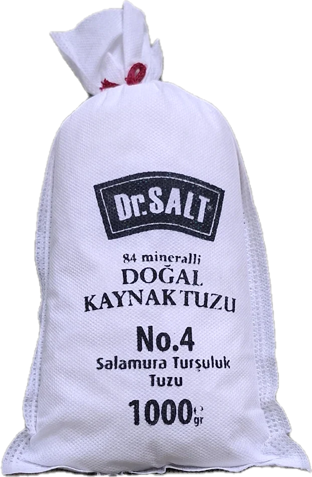 84 Mineralli Doğal Kaynak Tuzu 5 Boyut ve Numara Bez Paket - 1000 Gr.