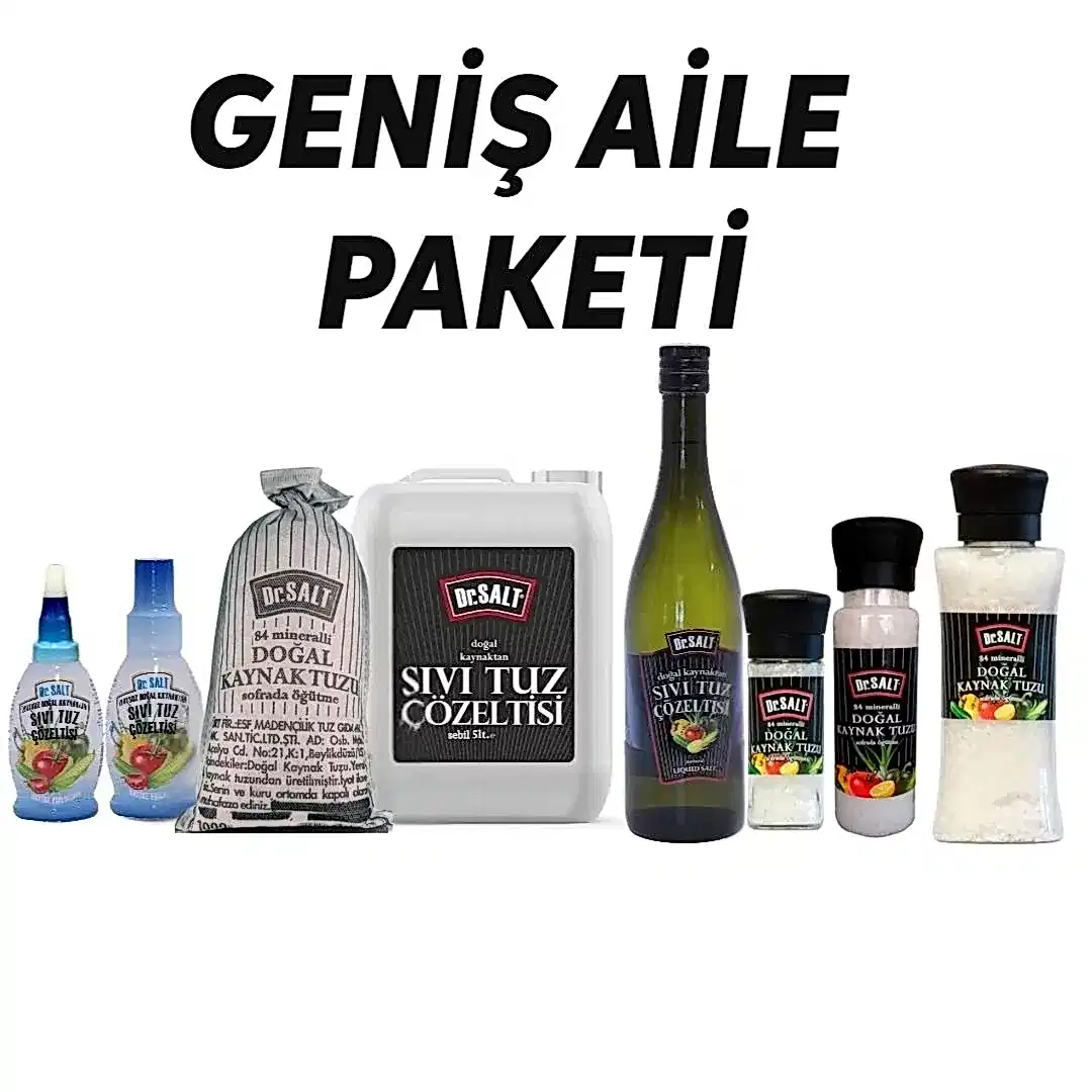 Doğal Kaynak ve Sıvı Tuz Çözeltisi Yemek Paketi