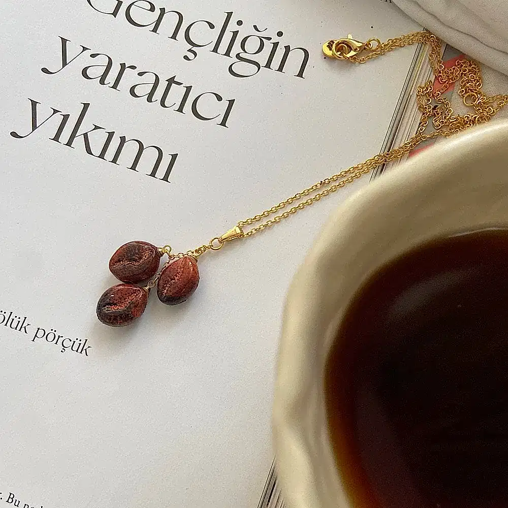 Üçlü Kahve Çekirdeği Kolye