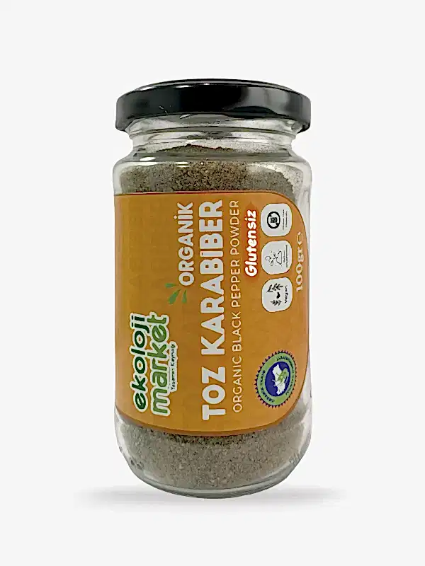 Organik Glutensiz Kavanoz Toz Karabiber 100 gr