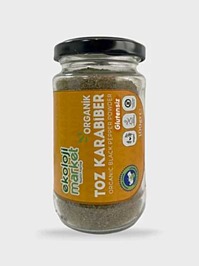 Organik Glutensiz Kavanoz Toz Karabiber 100 gr
