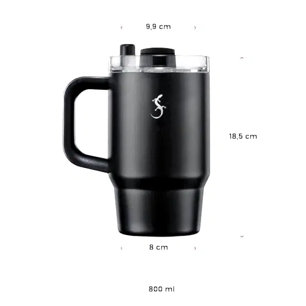 Lurch - “Big Cup” 0.8 L Fildişi,&nbsp;Paslanmaz&nbsp;Çelik&nbsp;Termos&nbsp;- Uzatılabilir&nbsp;Pipetli,&nbsp;Çift&nbsp;Cidarlı,&nbsp;Sızdırmaz - 270976