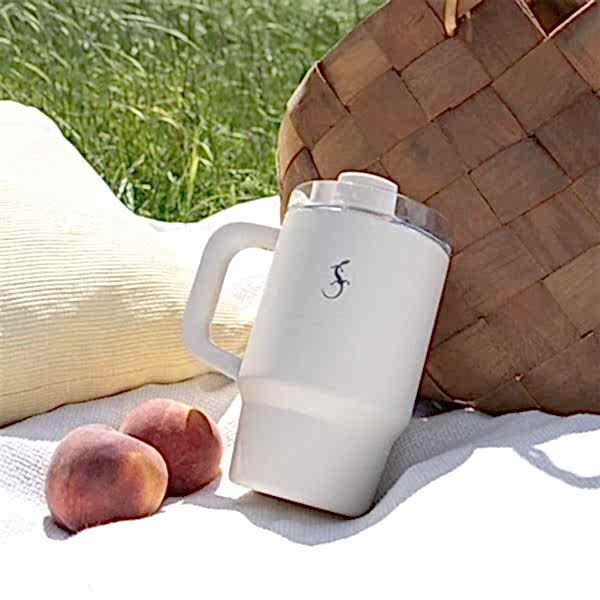Lurch - “Big Cup” 0.8 L Fildişi,&nbsp;Paslanmaz&nbsp;Çelik&nbsp;Termos&nbsp;- Uzatılabilir&nbsp;Pipetli,&nbsp;Çift&nbsp;Cidarlı,&nbsp;Sızdırmaz - 270976