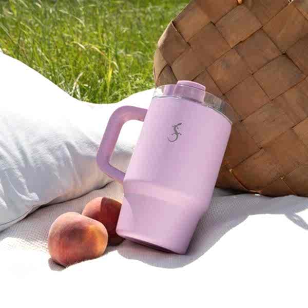 Lurch - “Big Cup” 0.8 L Lila,&nbsp;Paslanmaz&nbsp;Çelik&nbsp;Termos&nbsp;- Uzatılabilir&nbsp;Pipetli,&nbsp;Çift&nbsp;Cidarlı,&nbsp;Sızdırmaz - 270975