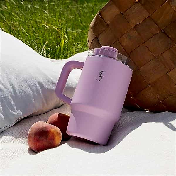 Lurch - “Big Cup” 0.8 L Lila,&nbsp;Paslanmaz&nbsp;Çelik&nbsp;Termos&nbsp;- Uzatılabilir&nbsp;Pipetli,&nbsp;Çift&nbsp;Cidarlı,&nbsp;Sızdırmaz - 270975