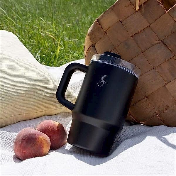Lurch - “Big Cup” 0.8 L Mat Siyah,&nbsp;Paslanmaz&nbsp;Çelik&nbsp;Termos&nbsp;- Uzatılabilir&nbsp;Pipetli,&nbsp;Çift&nbsp;Cidarlı,&nbsp;Sızdırmaz - 270977