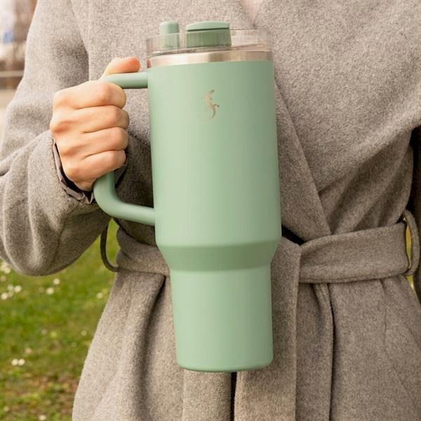 Lurch - “Big Cup” 1.2 L Adaçayı Yeşil,&nbsp;Paslanmaz&nbsp;Çelik&nbsp;Termos&nbsp;- Uzatılabilir&nbsp;Pipetli,&nbsp;Çift&nbsp;Cidarlı,&nbsp;Sızdırmaz - 240877