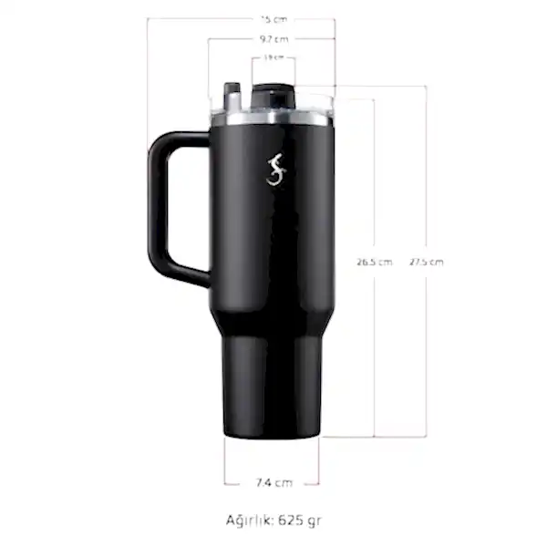Lurch - “Big Cup” 1.2 L Fildişi,&nbsp;Paslanmaz&nbsp;Çelik&nbsp;Termos&nbsp;- Uzatılabilir&nbsp;Pipetli,&nbsp;Çift&nbsp;Cidarlı,&nbsp;Sızdırmaz - 270974