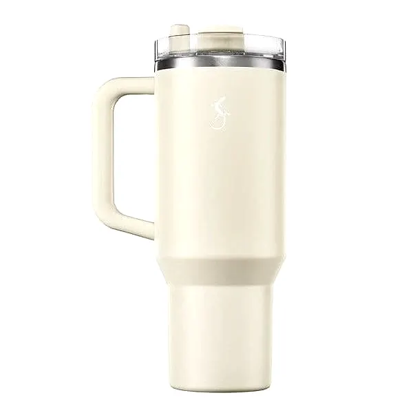 Lurch - “Big Cup” 1.2 L Fildişi,&nbsp;Paslanmaz&nbsp;Çelik&nbsp;Termos&nbsp;- Uzatılabilir&nbsp;Pipetli,&nbsp;Çift&nbsp;Cidarlı,&nbsp;Sızdırmaz - 270974