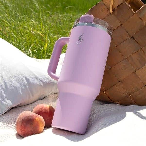 Lurch - “Big Cup” 1.2 L Lila,&nbsp;Paslanmaz&nbsp;Çelik&nbsp;Termos&nbsp;- Uzatılabilir&nbsp;Pipetli,&nbsp;Çift&nbsp;Cidarlı,&nbsp;Sızdırmaz - 270973