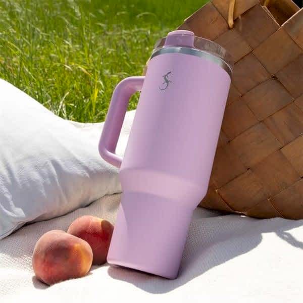 Lurch - “Big Cup” 1.2 L Lila,&nbsp;Paslanmaz&nbsp;Çelik&nbsp;Termos&nbsp;- Uzatılabilir&nbsp;Pipetli,&nbsp;Çift&nbsp;Cidarlı,&nbsp;Sızdırmaz - 270973