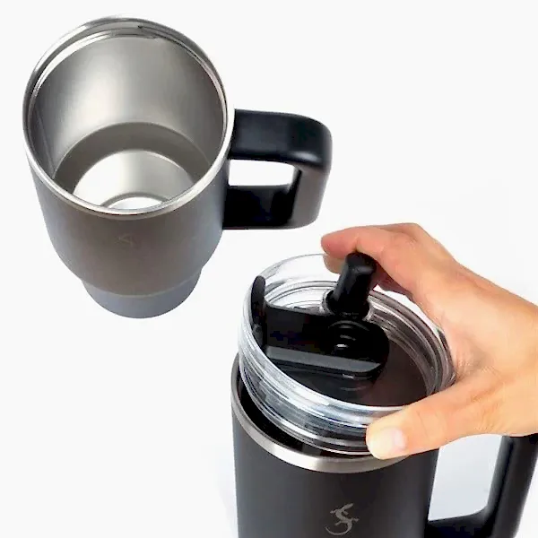 Lurch - “Big Cup” 1.2 L Lila,&nbsp;Paslanmaz&nbsp;Çelik&nbsp;Termos&nbsp;- Uzatılabilir&nbsp;Pipetli,&nbsp;Çift&nbsp;Cidarlı,&nbsp;Sızdırmaz - 270973